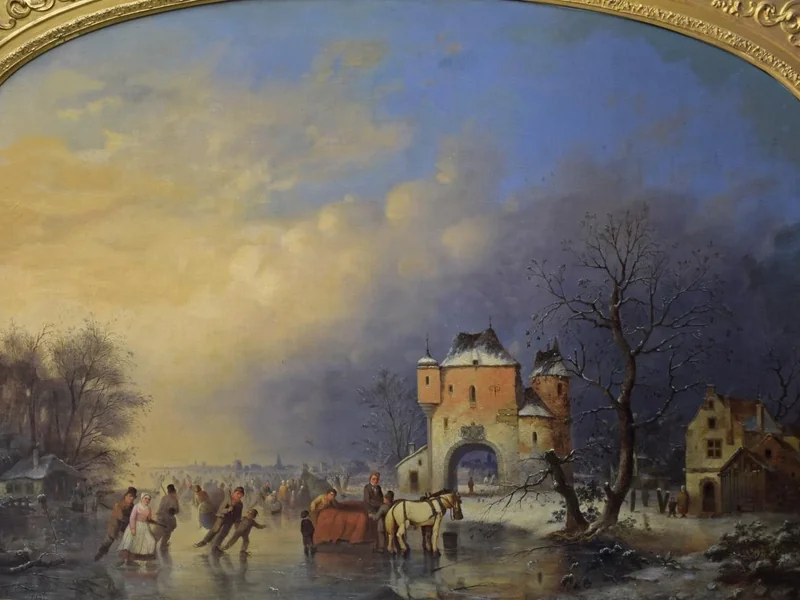 1820-Johan Mengels Culverhouse - Veduta in Olanda